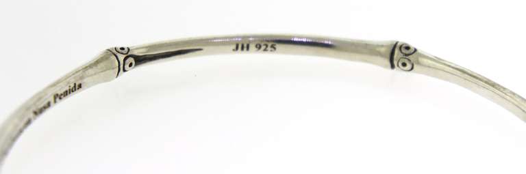 Trendy Silver John Hardy Set of 3 Bamboo Bangles