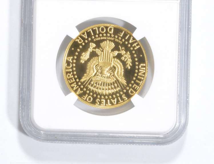 PF70 UCAM 2014-W Kennedy Half Dollar 3/4 Oz .999 Fine Gold - NGC