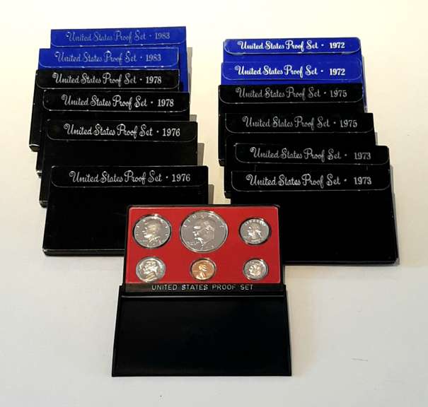 2 Each1972-3 1975-6-1978 1983 US Proof Sets