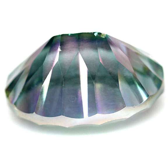 Extravagant 24.90ct concave cut Mystic Quartz