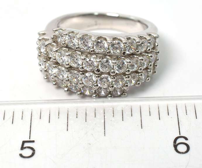 Sterling Silver CZ Cocktail Ring