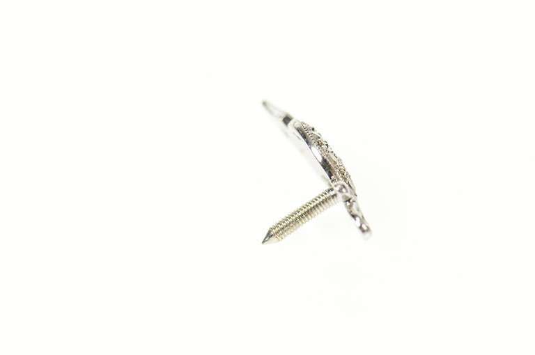 14K White Gold Diamond Shriners Scimitar Sword Symbol Lapel Pin/Brooch