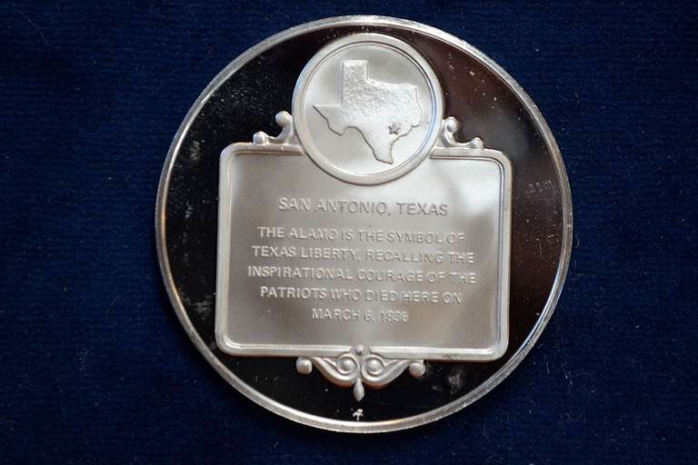 Sterling Silver The Alamo Sterling Silver Medal