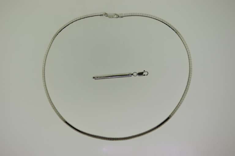 Italian Sterling Silver Omega Chian Necklace