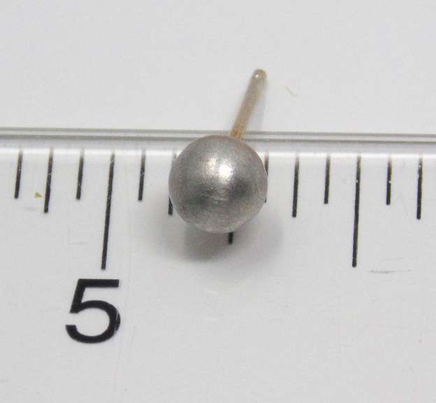 Amazing White Gold Brushed Ball Stud Earrings