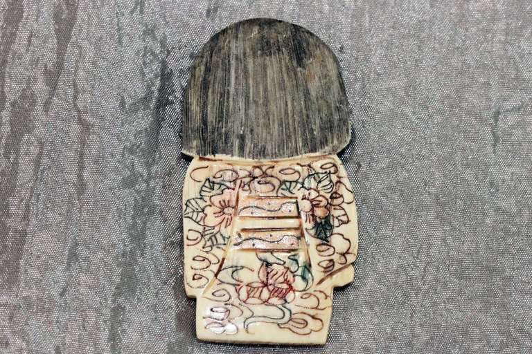 Natural Ivory Maiden with Touches of  Gold