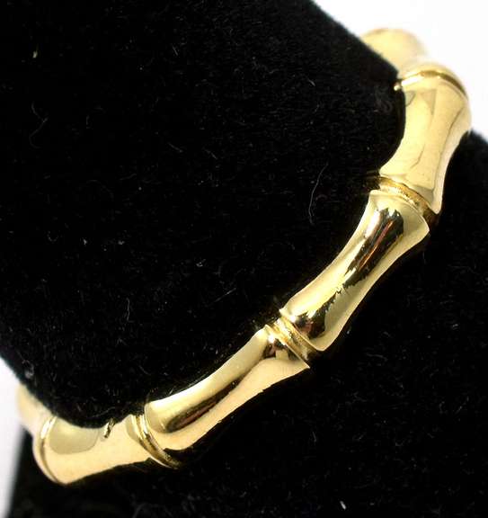 14KT Bamboo-Style Ring in 14KT Yellow Gold