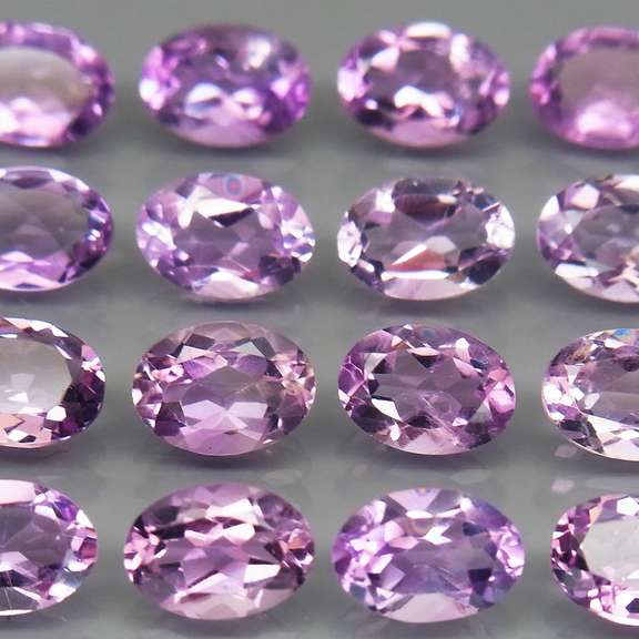 Glittering 12.27ct 7x5mm real Bolivian Amethyst set