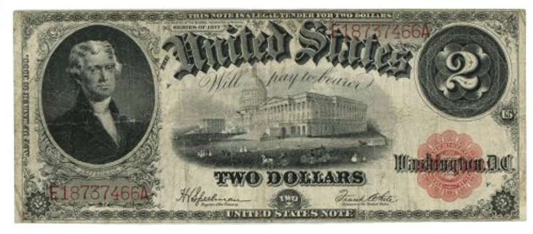Series of 1917 Large Size $2 Legal Tender Note