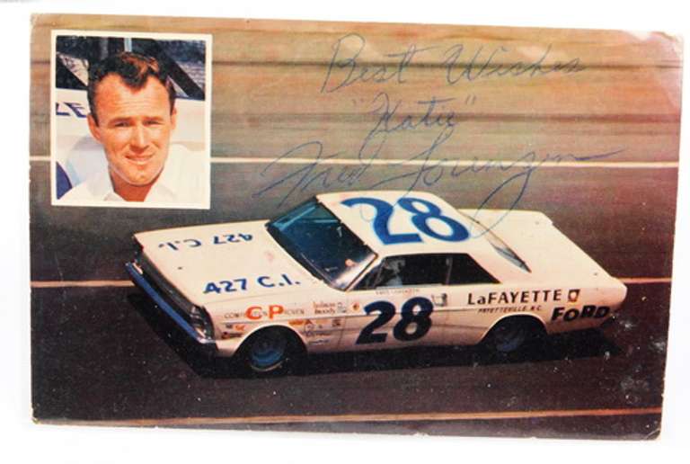 Fred Lorenzen Signed Nascar Post Card