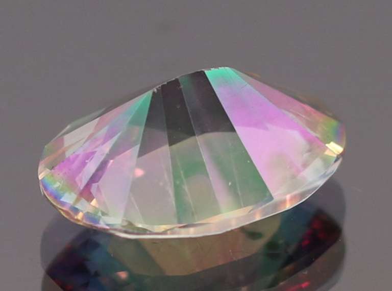 Prismatic! 7.06ct concave cut Mystic Quartz