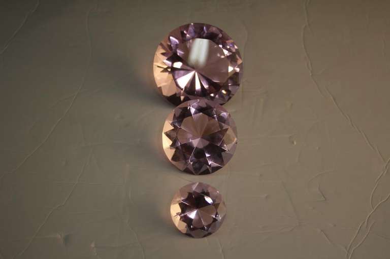 Trio Diamonds Crystal Pink