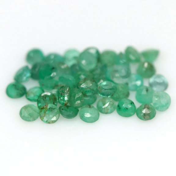 3.41ct set of pure Emeralds with bright green hues