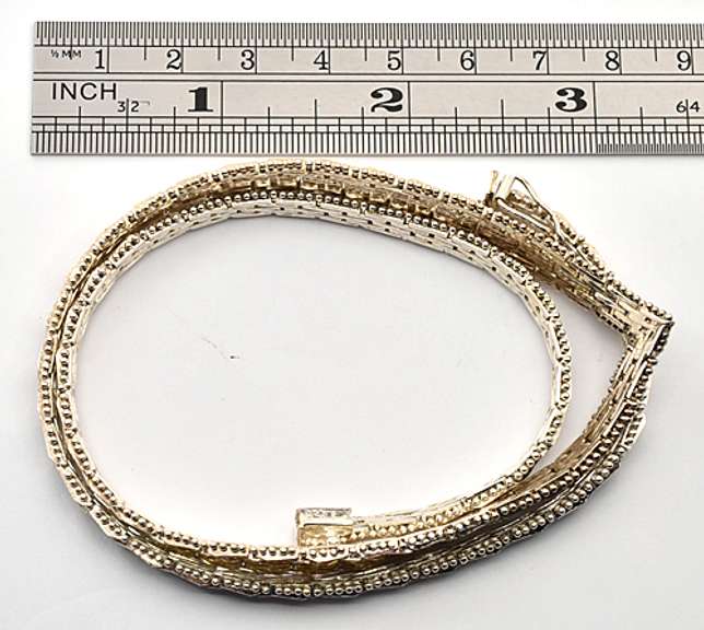 Tasteful Two-Tone V Necklace in Sterling Silver