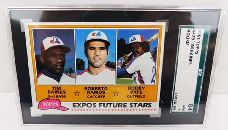 1981 Tim Raines Graded Rookie Baseball Card