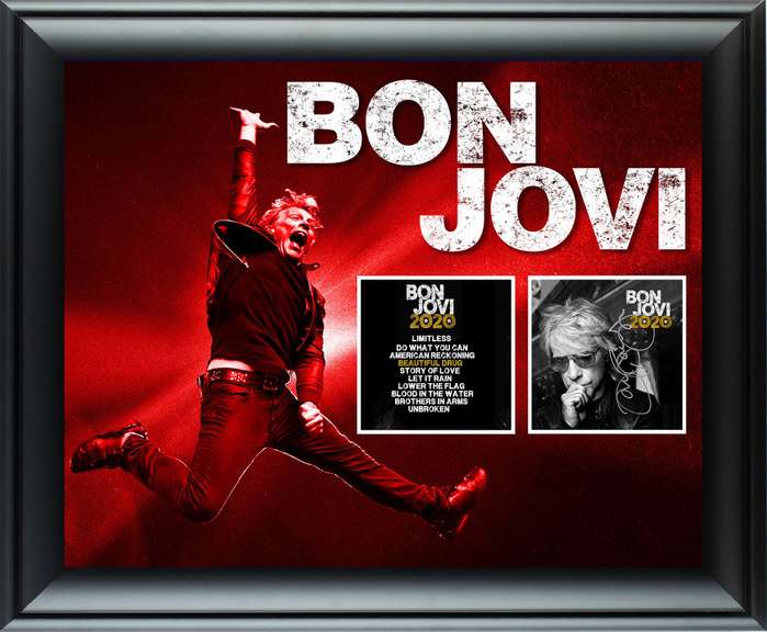 Bon Jovi Autographed CD Display