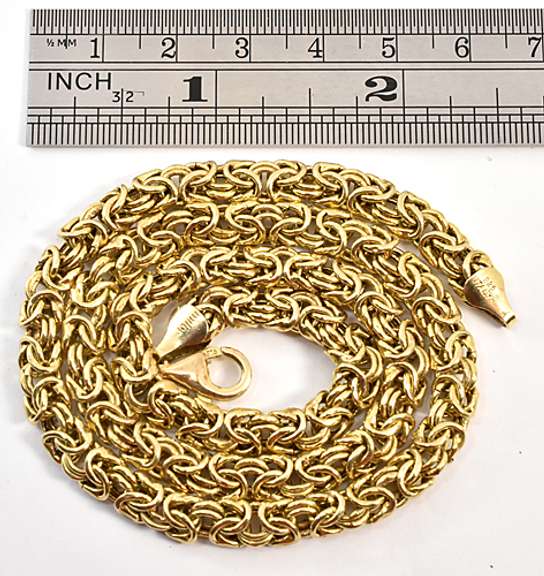 Beautiful Byzantine Chain Necklace in Vermeil