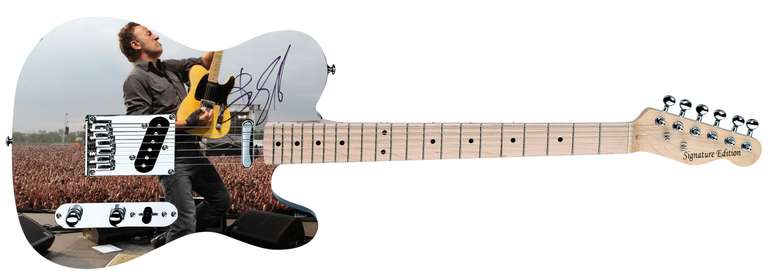 Bruce Springsteen Autographed Custom Graphics Guitar