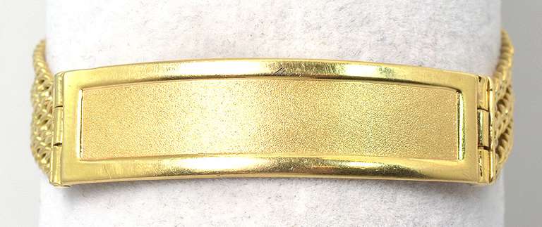 Heavy Engravable Bracelet in 14KT Yellow Gold