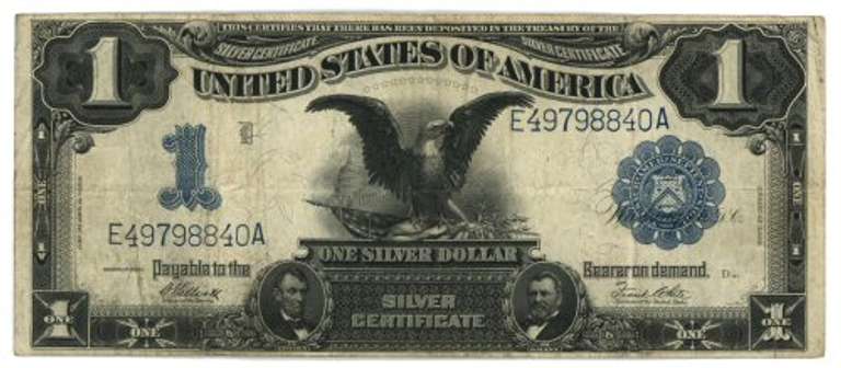 1899 Series Large Size $1 'Black Eagle' Silver Cert