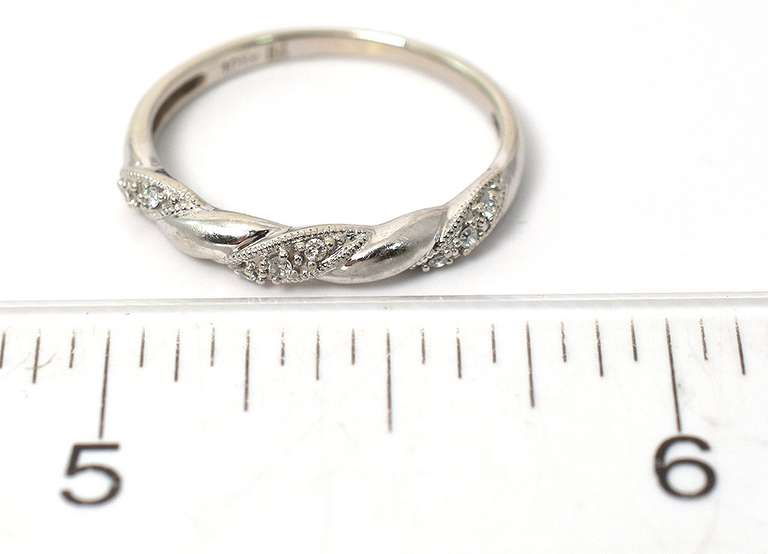 Gorgeous Diamond "Wrapped" Band Ring in White Gold