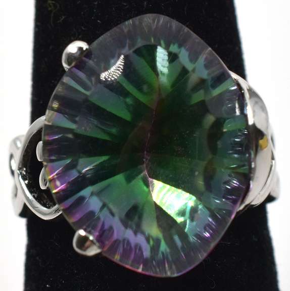 Special Sterling Silver Mystic Topaz Ring