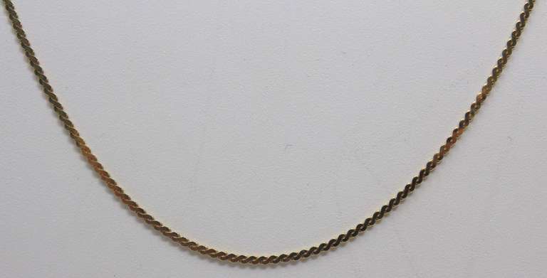Simple Yellow Gold Serpentine Chain