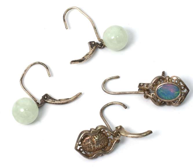 2 Pairs of Earrings Sterling Silver