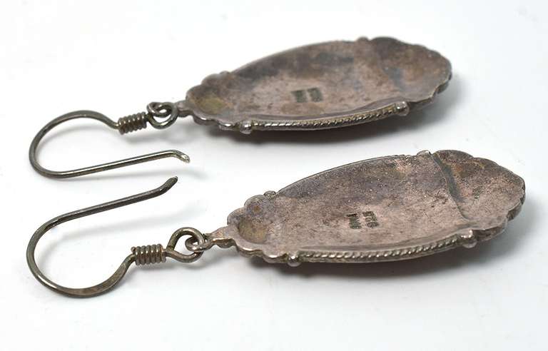 Vintage Sterling Silver Turquoise Earrings