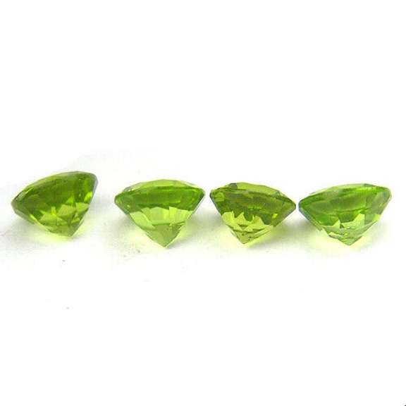 Stunning 3.70ct set of 6mm Peridot solitaires