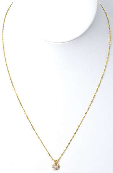 Dainty Diamond Necklace in 14KT Yellow Gold