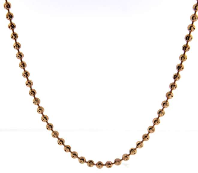 Powerful Rose Gold DC Bead Chain Necklace
