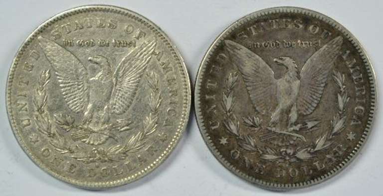 Pair of nicer 1878-S Morgan Silver Dollars