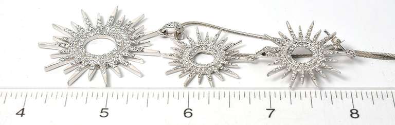 Sterling Silver Sunshine Necklace and Earrings