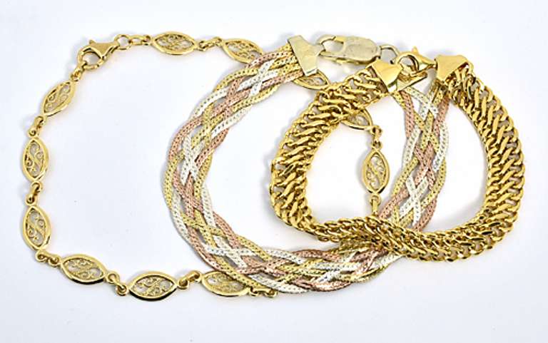 Lovely Trio of Vermeil Bracelets