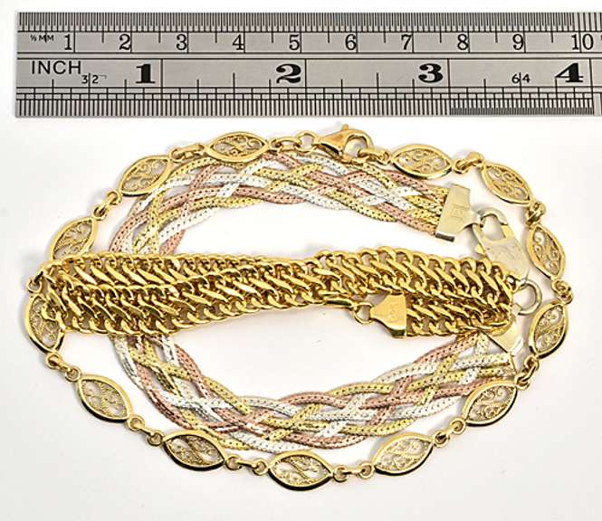 Lovely Trio of Vermeil Bracelets