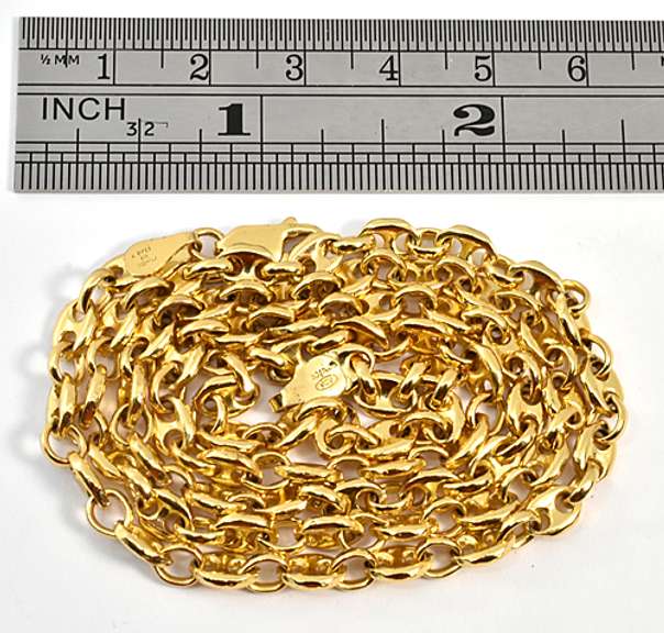 Lovely Cable & Mariner Link Necklace in Vermeil