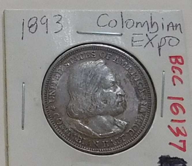 1893 Columbian Expo 50 cent Silver Commem, circ