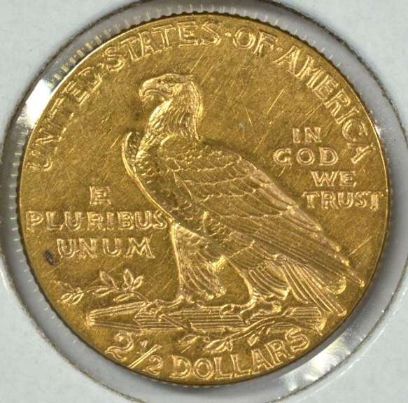 Pretty BU 1912 US $2.50 Indian Gold Piece. Better date