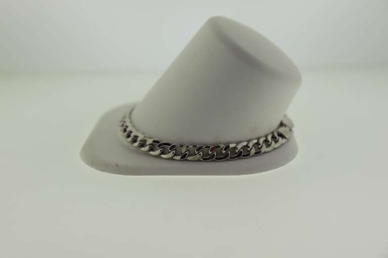 14K White Italian Milor Curb link Bracelet