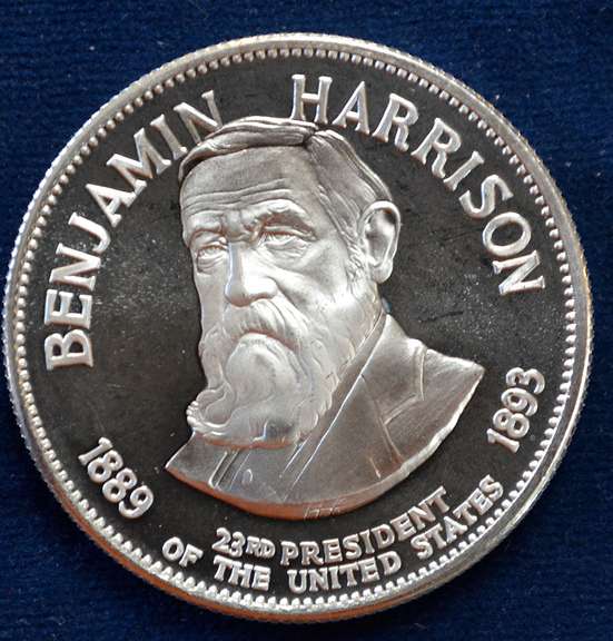 Benjamin Harrison Sterling Silver Medal