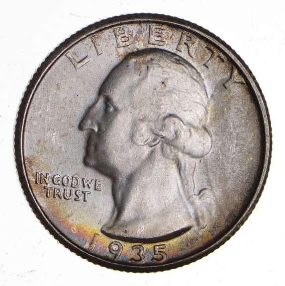 1935-S Washington Quarter - Toned - Uncirculated