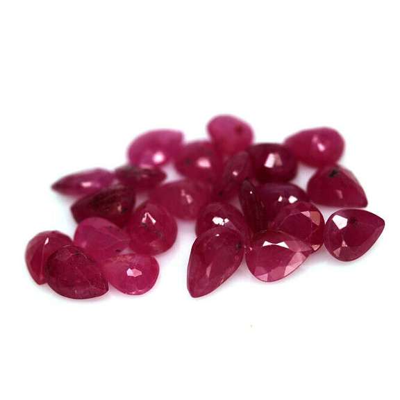 Heated only! 9.83ct violet red Ruby set