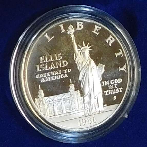 1986 PROOF Liberty Silver Dollar, no box