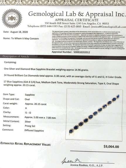 Sparkling Star Sapphire & Diamond Bracelet in Sterling Silver
