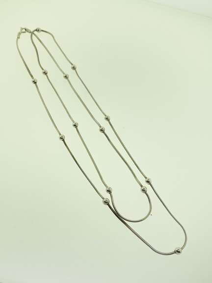 Italian Sterling Silver ball Motif  Chain