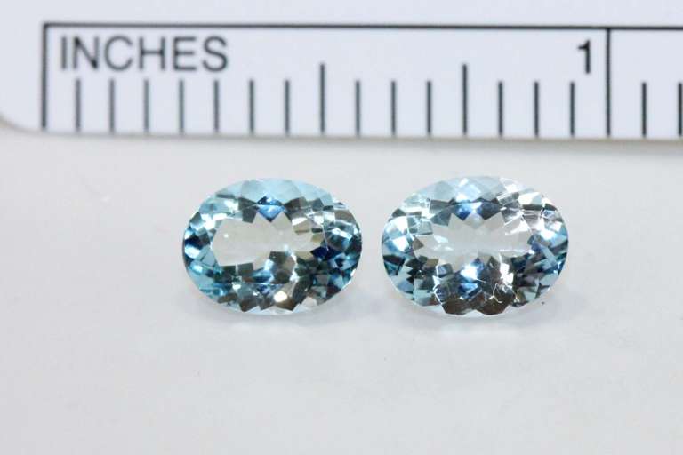 Celestian Natural Aqua Pair - 2.08 cts.