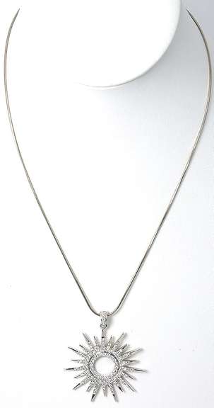 Sterling Silver Sunshine Necklace and Earrings