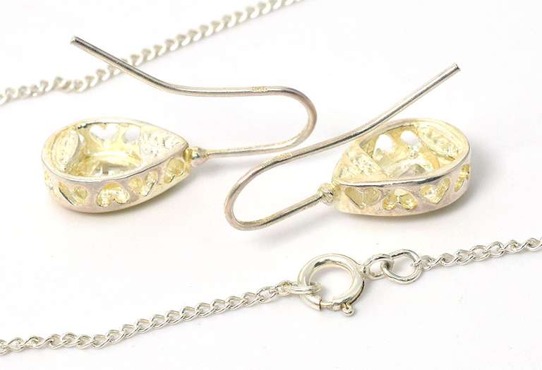 Sterling Silver Necklace and Earrings