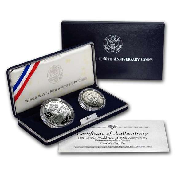 World War 2 50TH Anniversary Coin Set